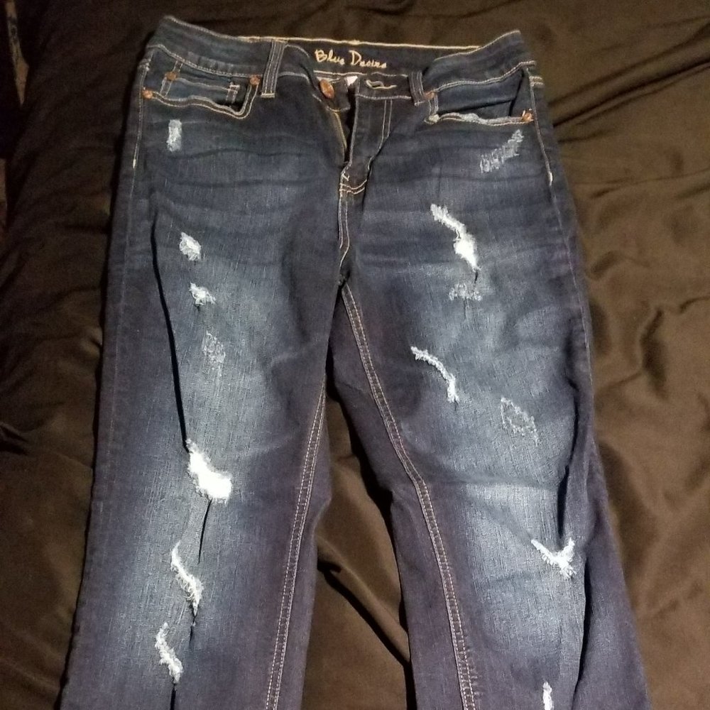 Blue Desire distressed High Rise Jeans
